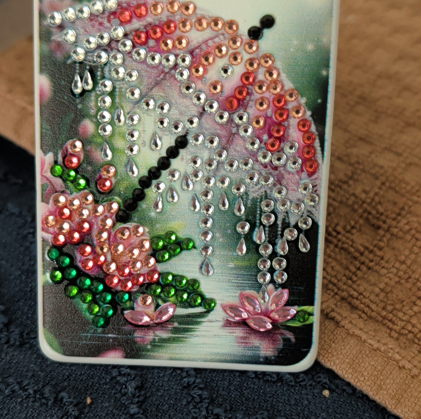 Multicolor Floral Glitter Patterned Glossy Fitted Hard Case for Cell Phone