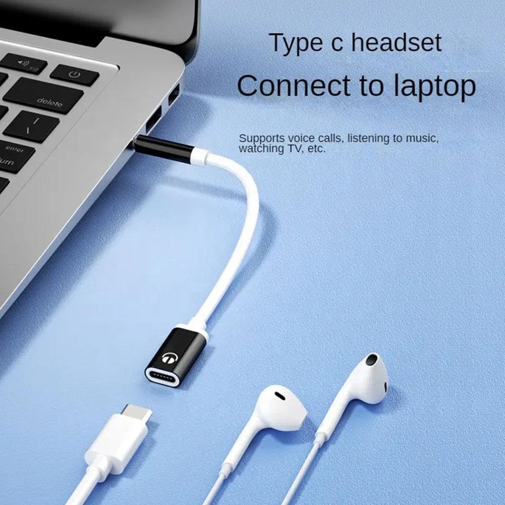 Headphone Jack Adapter, 3.5mm Male to TypeC Female Audio Cable Cord, USB C to…