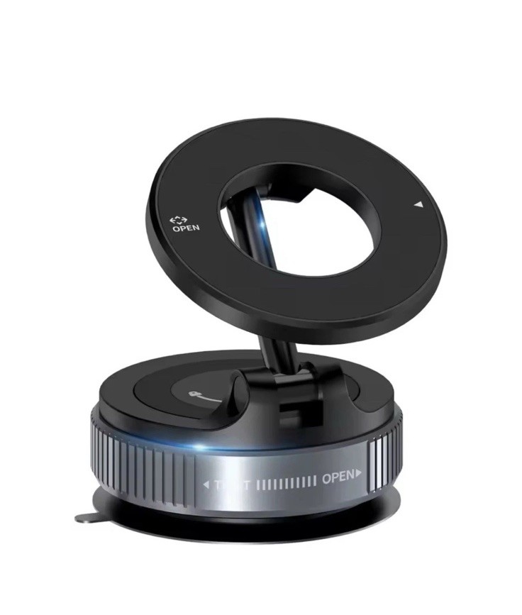 Vacuum Magnetic Car Phone Holder (K007) Foldable Design 360° Degrees Adjustable