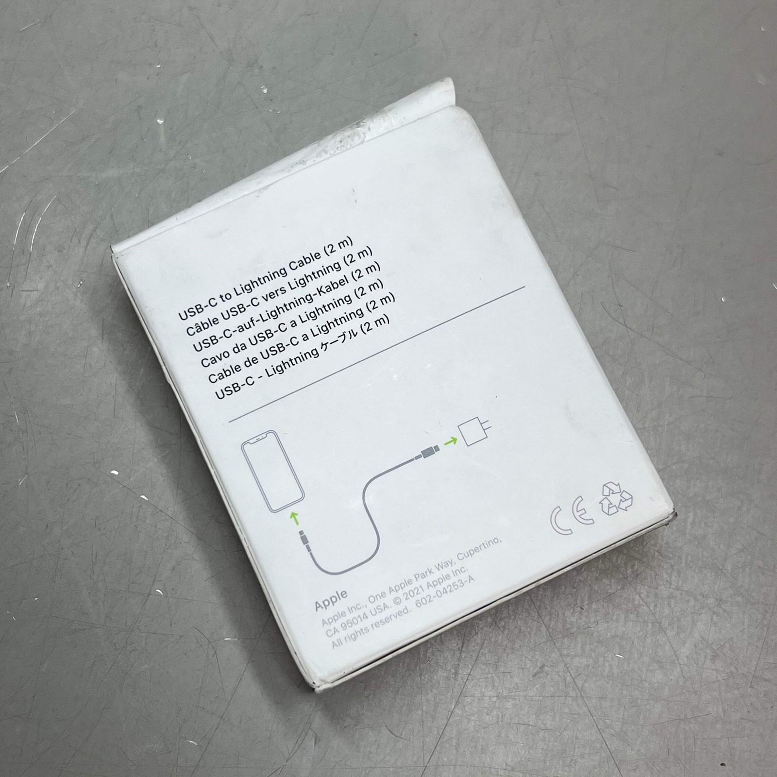 APPLE Fast Charging USB-C To Lightning Cable (2 M) White MQGH2AM/A (Return)