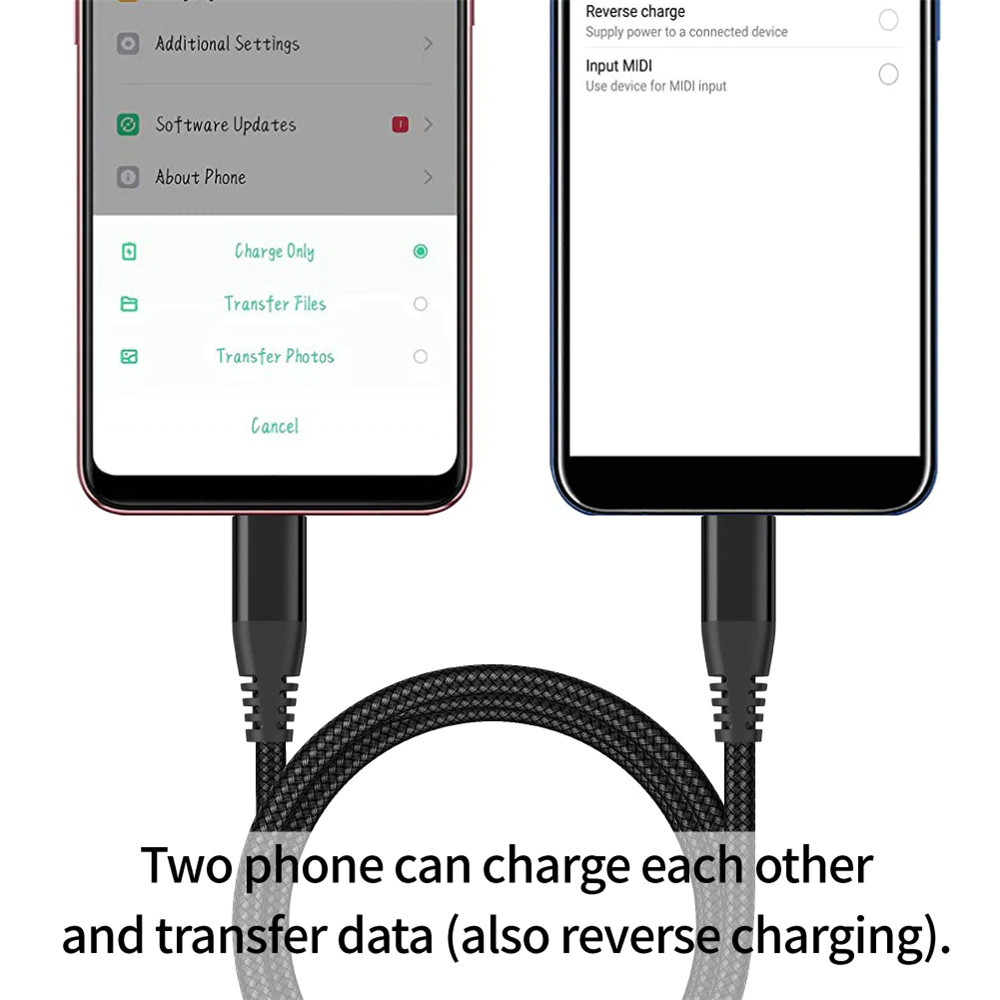 3/6/10FT Lot 60W Braided USB C Type-C Fast Charging Data SYNC Charger Cable Cord