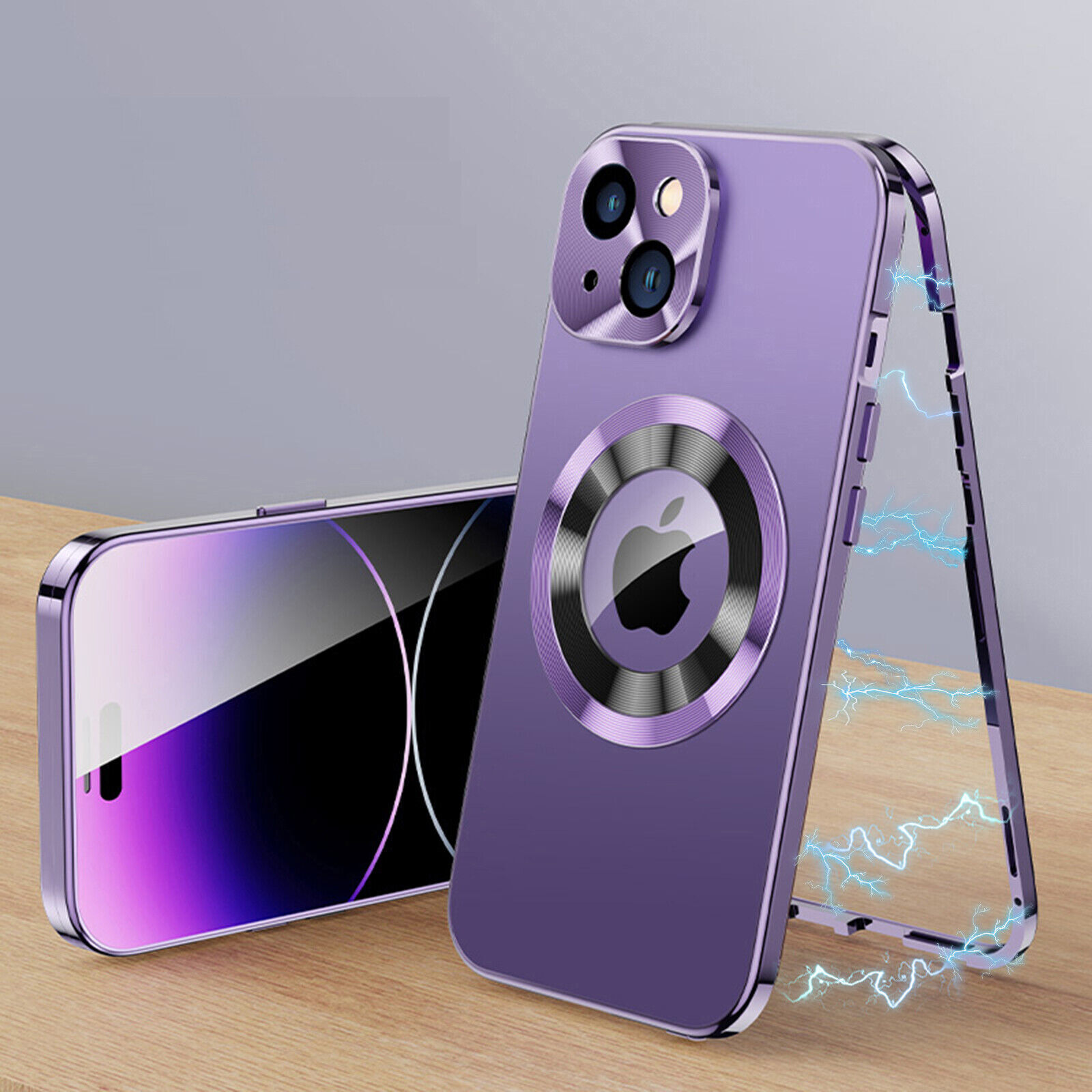For iPhone 15 14 13 12 Pro Max Shockproof Slim Phone Case with Screen Protector