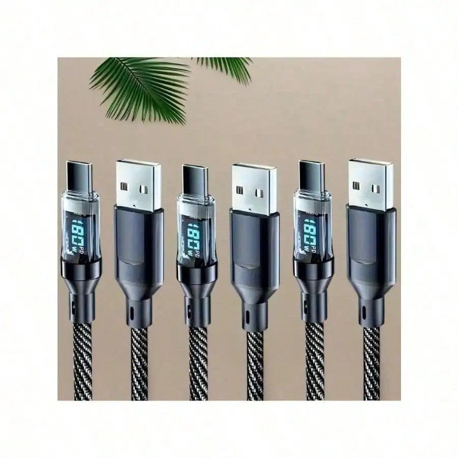 Braided USB to Type-C Fast Charging Data SYNC Charger Cable Cord 3FT{1 M} Lot