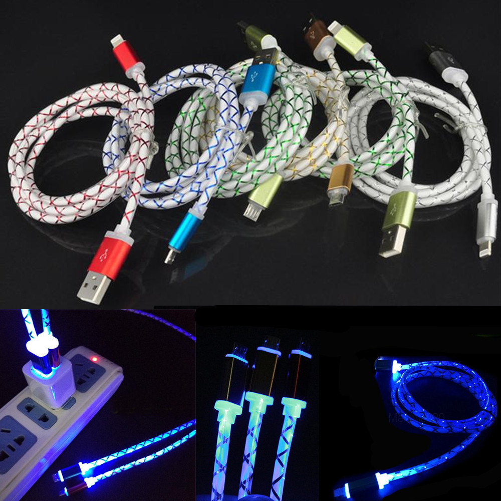 LED Light-up USB Charger Cable For Apple iPhone 5 /5s /5c /SE /6S /7 Plus