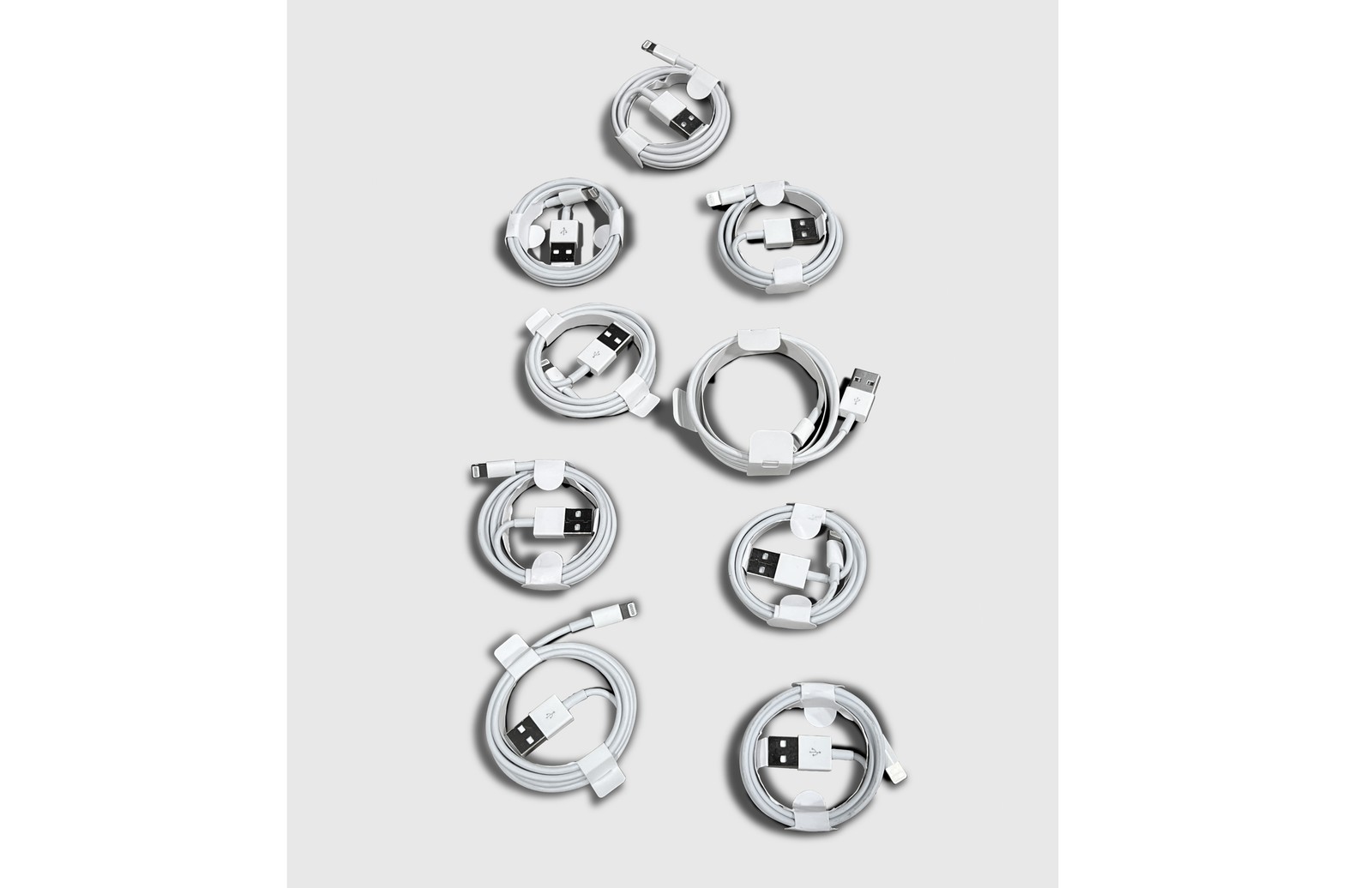 Lot of 50 Genuine OEM Apple 3ft. (1m) Lightning to USB-A Cable – White Grade A