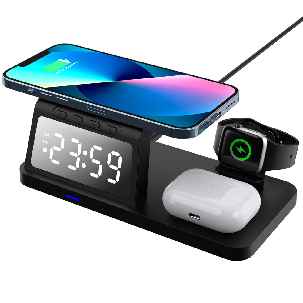 4In1 Wireless Charger Fast Charging Station Dock For Apple Watch Air Pods iPhone