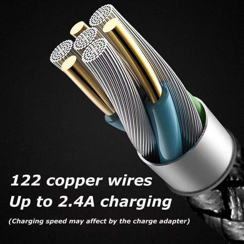 LED USB Type C Fast Charger Cable For Samsung Galaxy S9 S10 S20 Note 10 20 Ultra
