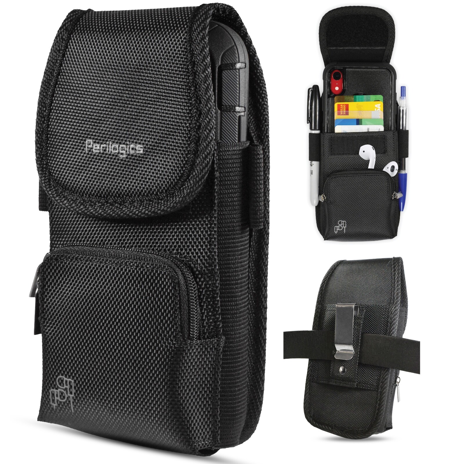 Nylon Belt Holster For iPhone 14 Pro Max, iPhone 13 Pro Max, iPhone 12 Pro Max.