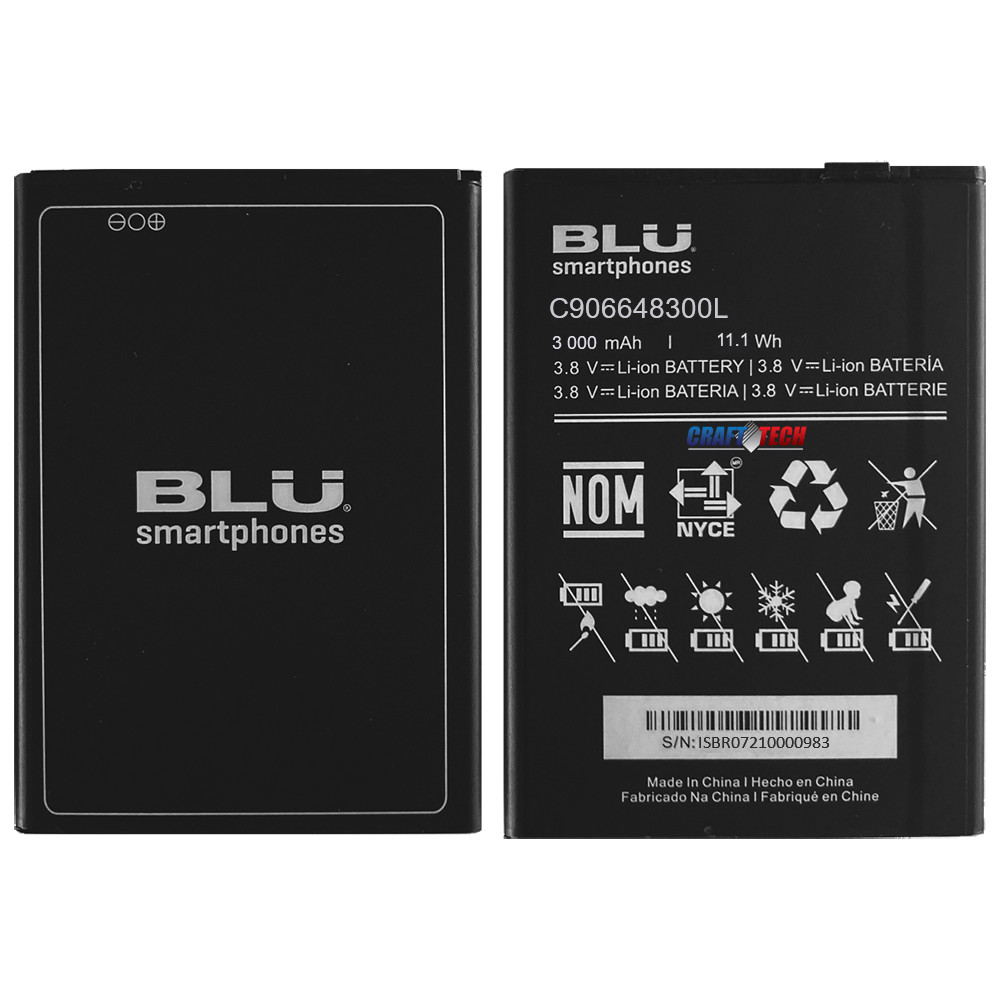 New OEM Battery C906648300L for BLU J9L (J0090WW) Smartphone 3000mAh 3.7V 11.1Wh