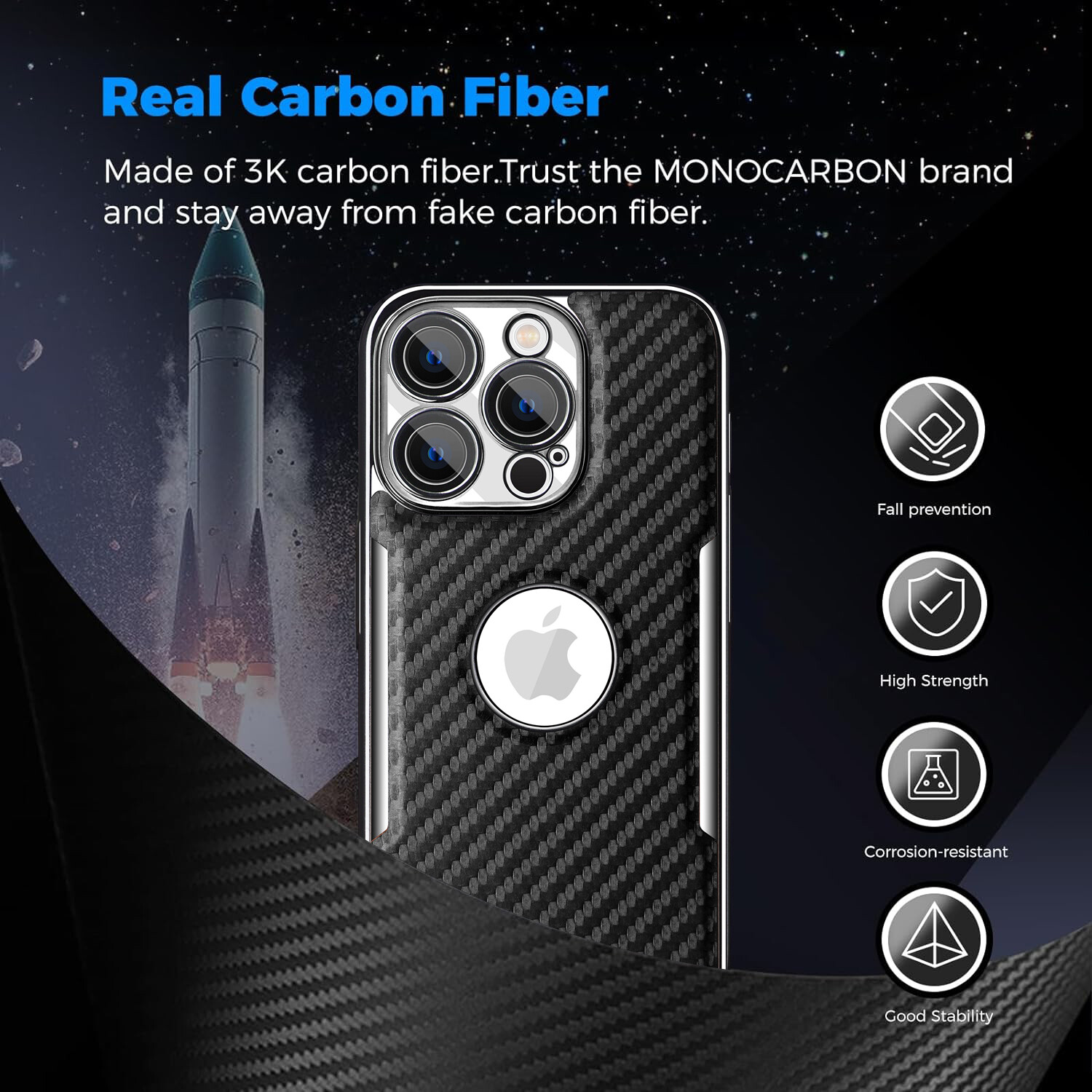 For iPhone 17 Pro 16 15 14 13 12 Carbon Fiber Slim Mag Safe Magnetic Case Len