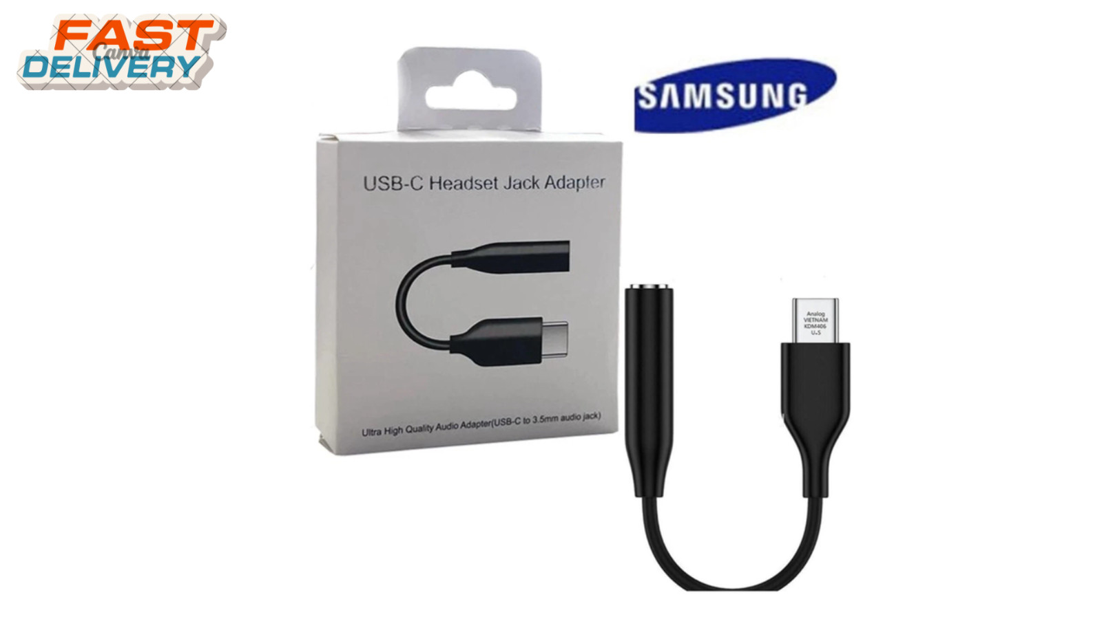Samsung USB-C Type-C To 3.5mm Genuine Headphone Jack Adapter Aux Audio Cable