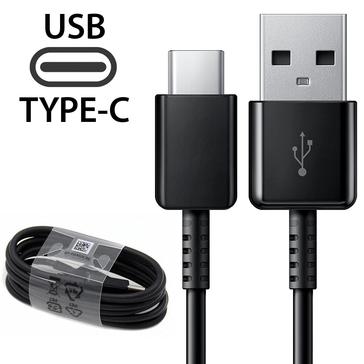 For Samsung Galaxy S8 S9 S10 Plus Note 9 USB Type C Fast Charging Cable Cord 4FT