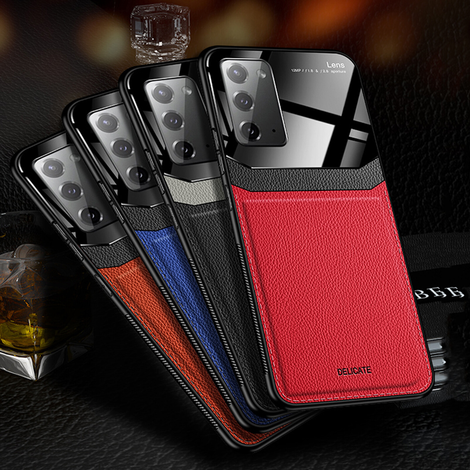 Luxury Leather Hybrid Slim Rubber Case Cover For Samsung Note 20 S21 Plus A51 5G