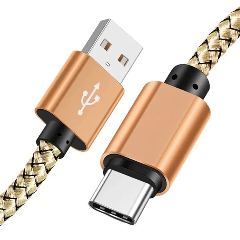 Braided USB to Type-C Fast Charging Data SYNC Charger Cable Cord 3FT{1 M} Lot