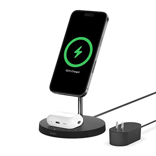 BELKIN MAGSAFE 2-IN-1 WIRELESS CHARGING FOR APPLE, BLACK – WIZ010-BLACK