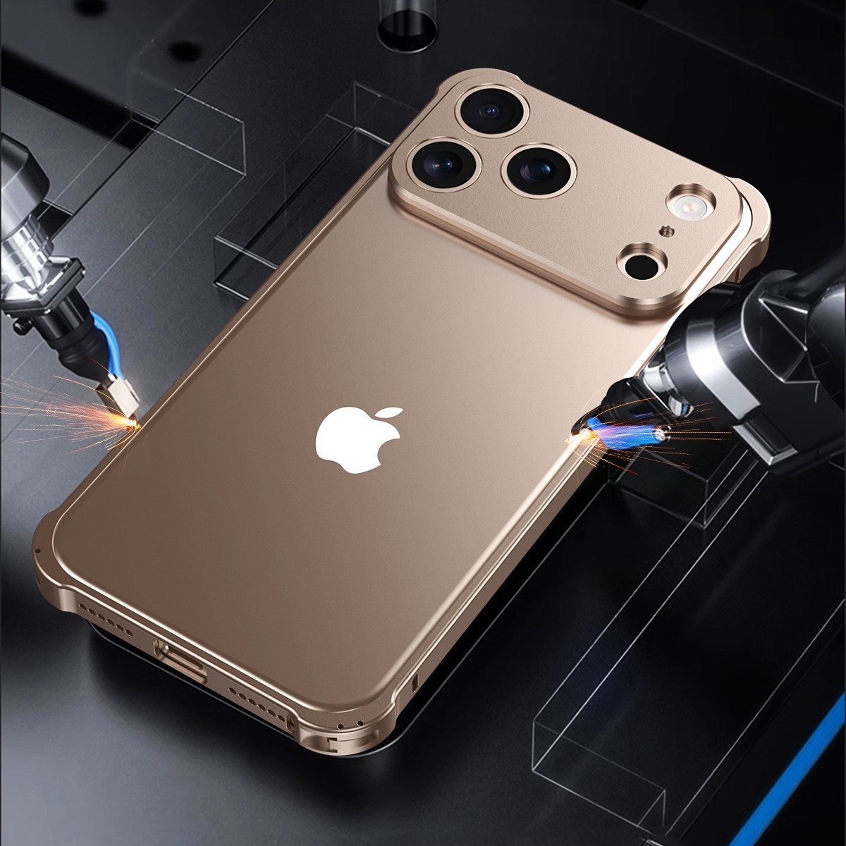 For iPhone 17 Pro Max/17 Pro/Air/17 Shockproof Metal Bumper Case Slim Lens Cover