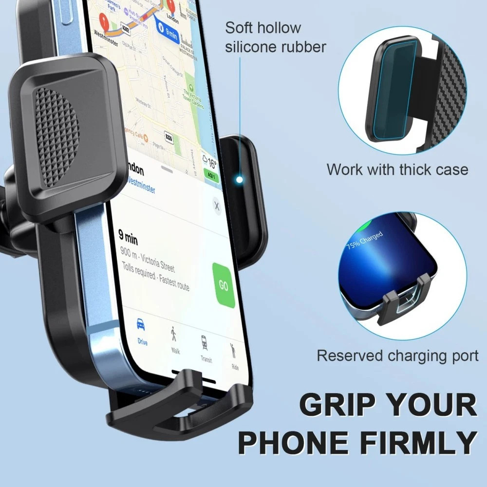 360° Rotation Air Vent Car Mount Phone Holder Universal Stand for iPhone Samsung