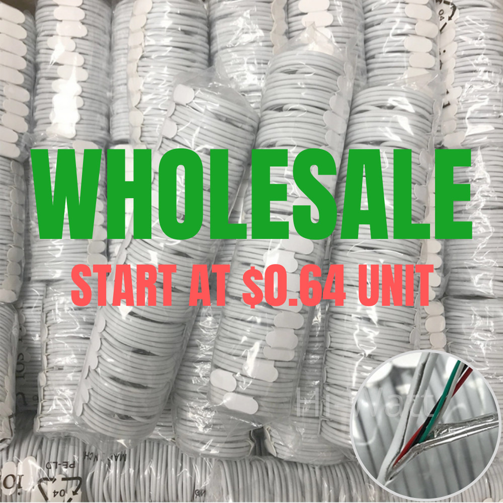 Wholesale Bulk Lot 3Ft 6Ft USB Cable For iPhone 11 Pro XR 8 7 Plus Charger Cord