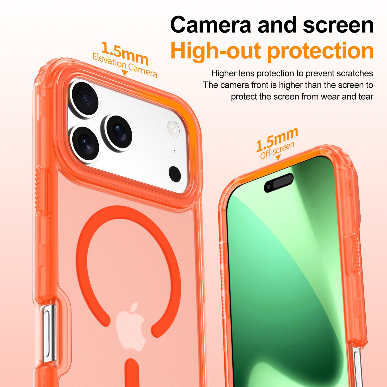 For iPhone 11 12 13 14 15 16 Pro Max Shockproof Matte PC+TPU Case Mag Safe Cover