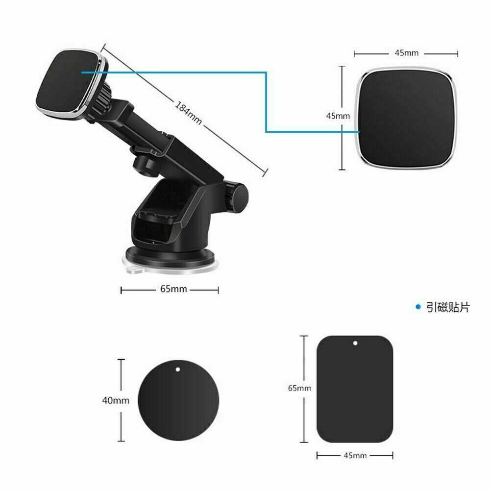 Universal Magnetic Car Mount Holder Dash Windshield Suction Cup For Cell Phone