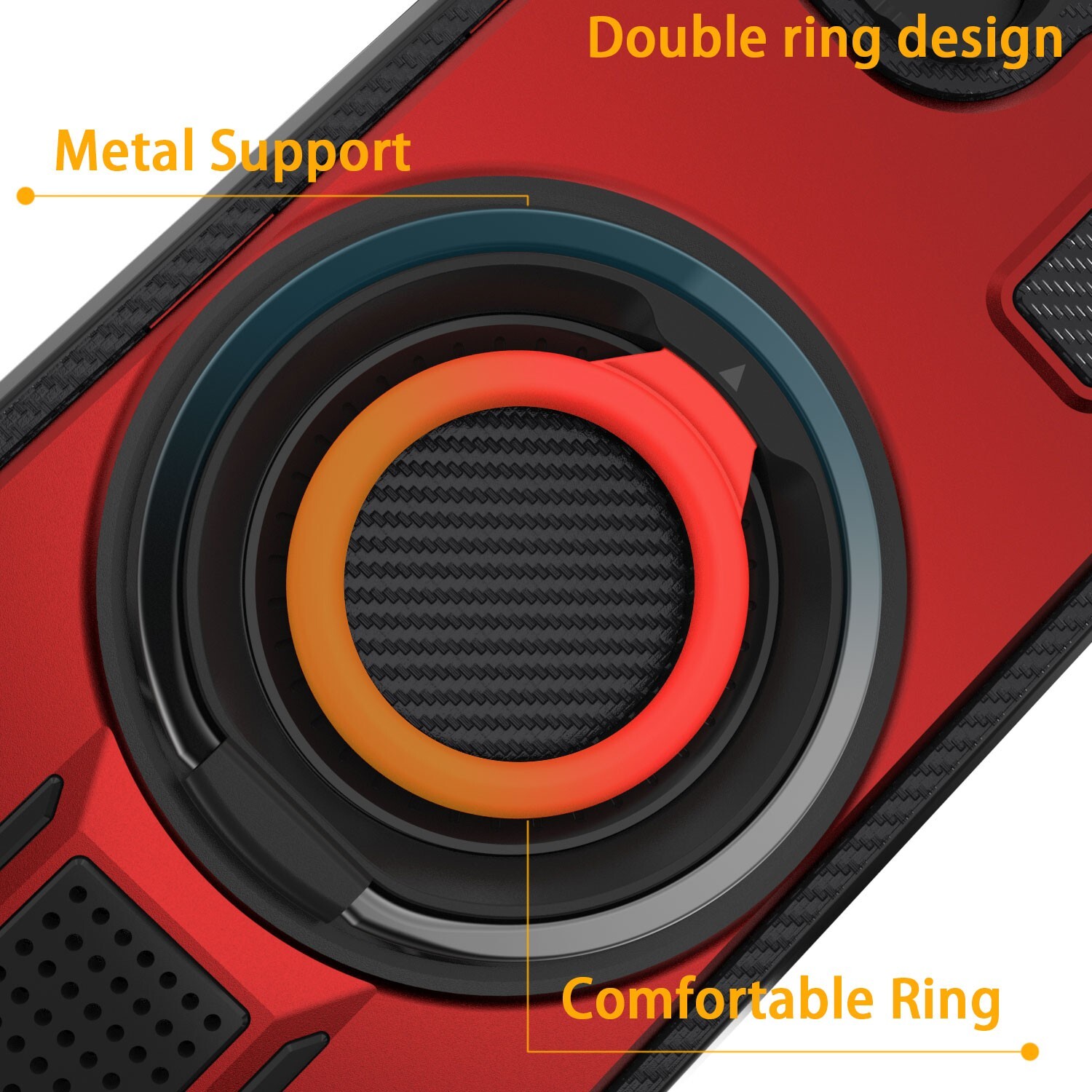 For Apple iPhone 6/6s Case Protective Rugged Ring Stand Cover / Screen Protector