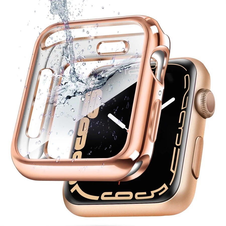 for apple watch case series 9 8 7 6 5 4 3 SE 41mm 45mm 38-42-44-40mm screen prot