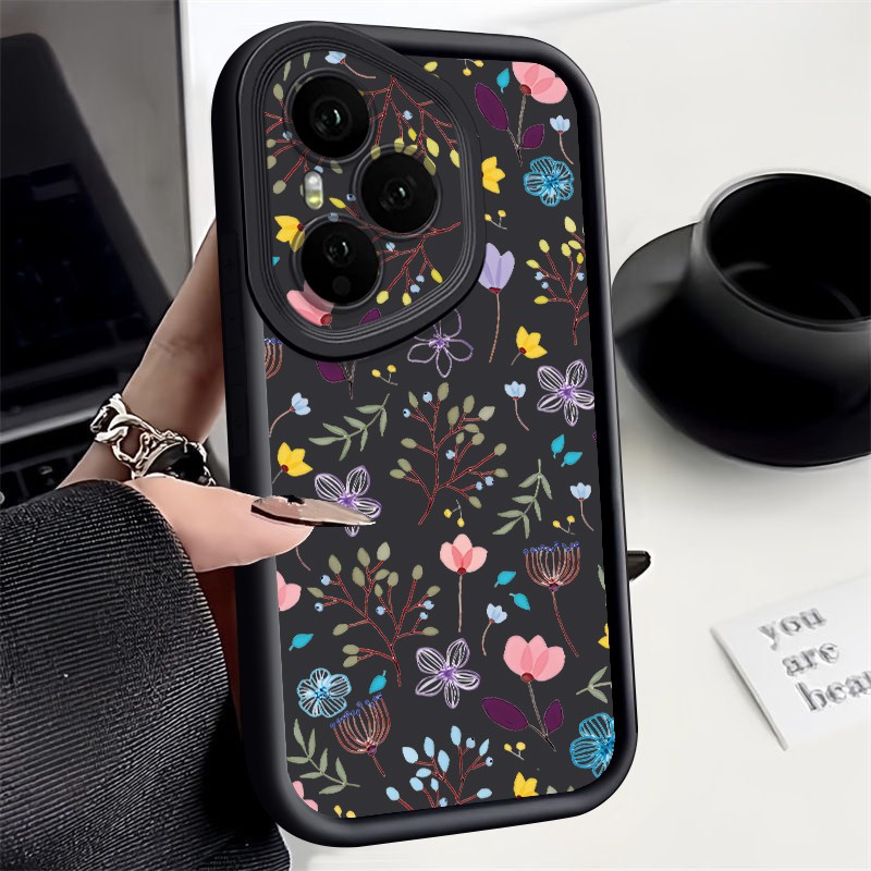 For Honor 400 200 Pro Floral Printed ShockProof Silicone Soft Phone Case Cover