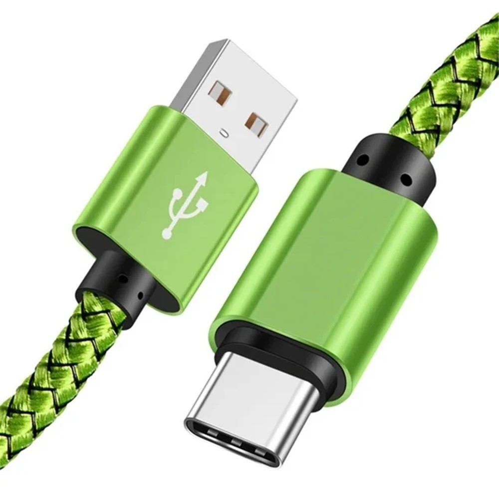 Braided USB to Type-C Fast Charging Data SYNC Charger Cable Cord 3FT{1 M} Lot