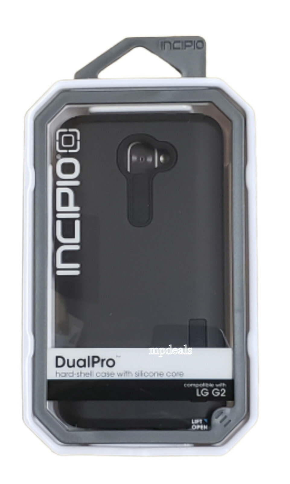 New Incipio Dualpro Hard Shell Dual Layer Cas LG G2 Verizon VS980 Black