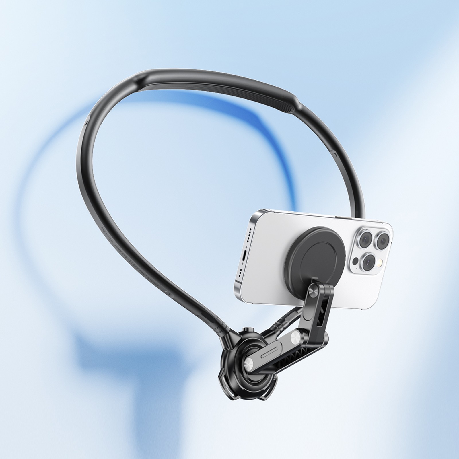 Magnetic Neck Mount Hand-free POV/Vlog Phone Holder For iPhone 17 16 15, Android