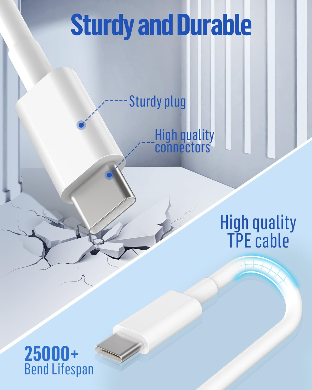 High Speed Car Carplay Cable for iPhone 17/17 Pro/17 Pro Max, (2Pack, 3ft) TPE