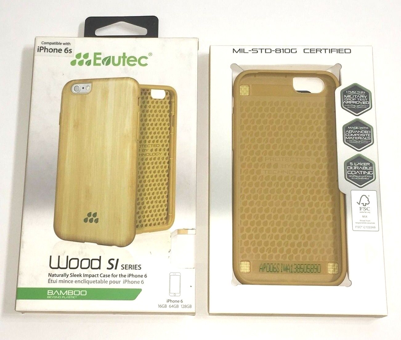 Evutec Wood SI Snap Case Apple iPhone 6 6s 4.7 bamboo AP-006-SI-WA1 ✅❤️️✅❤️️ NEW