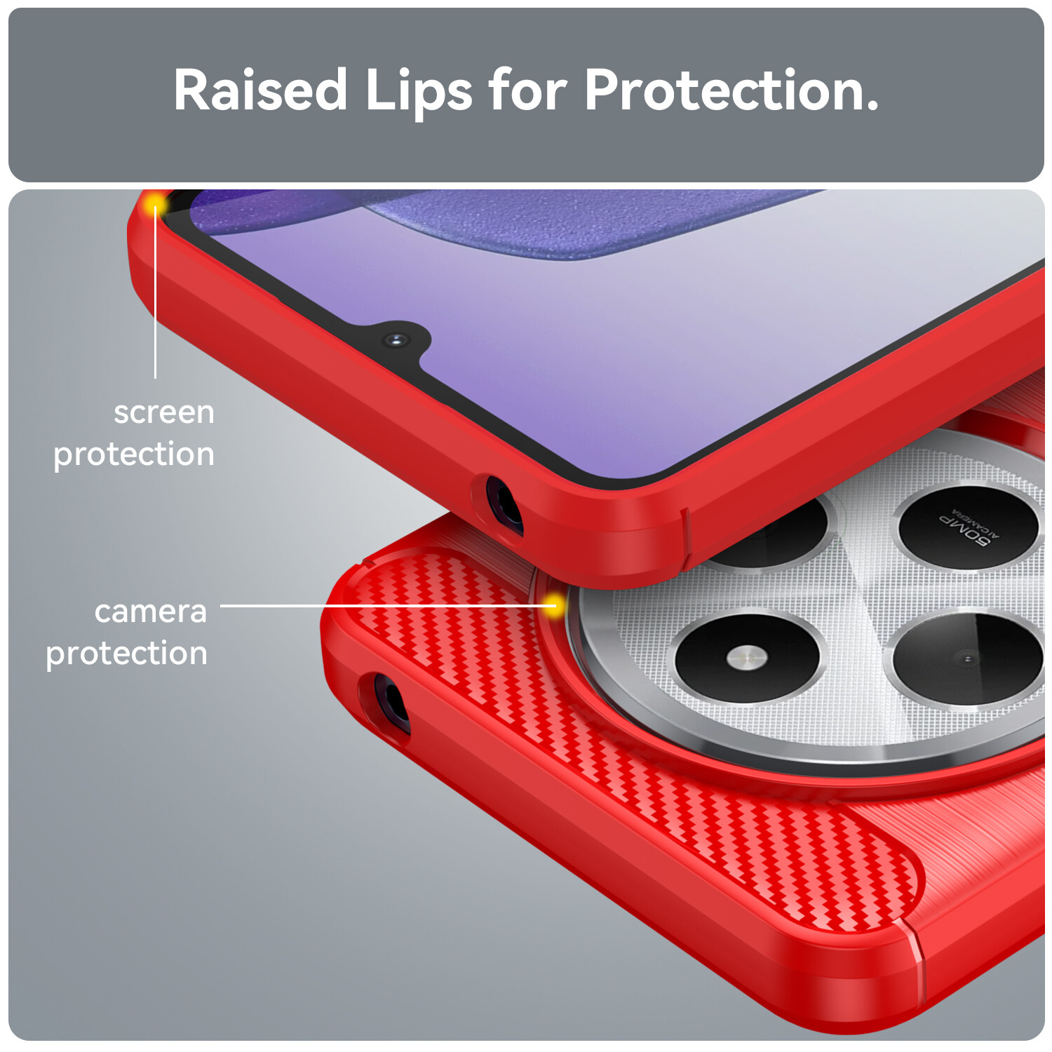 For XiaoMi RedMi 14C Luxury Magnetic Cover Plain Glossy Case + Tempered Glass
