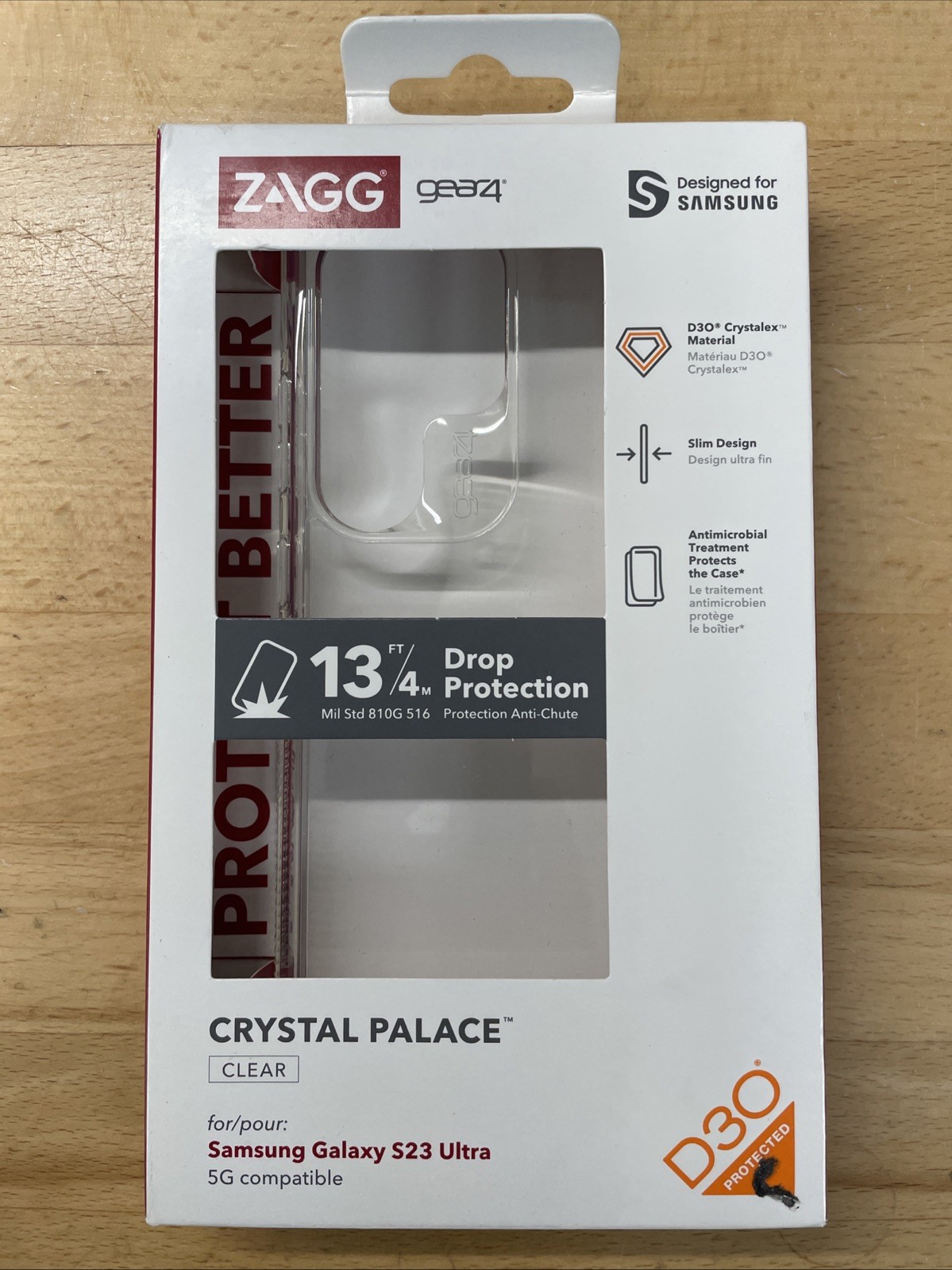 Zagg Gear4 Piccadilly Samsung Galaxy s23 Ultra Clear/Black
