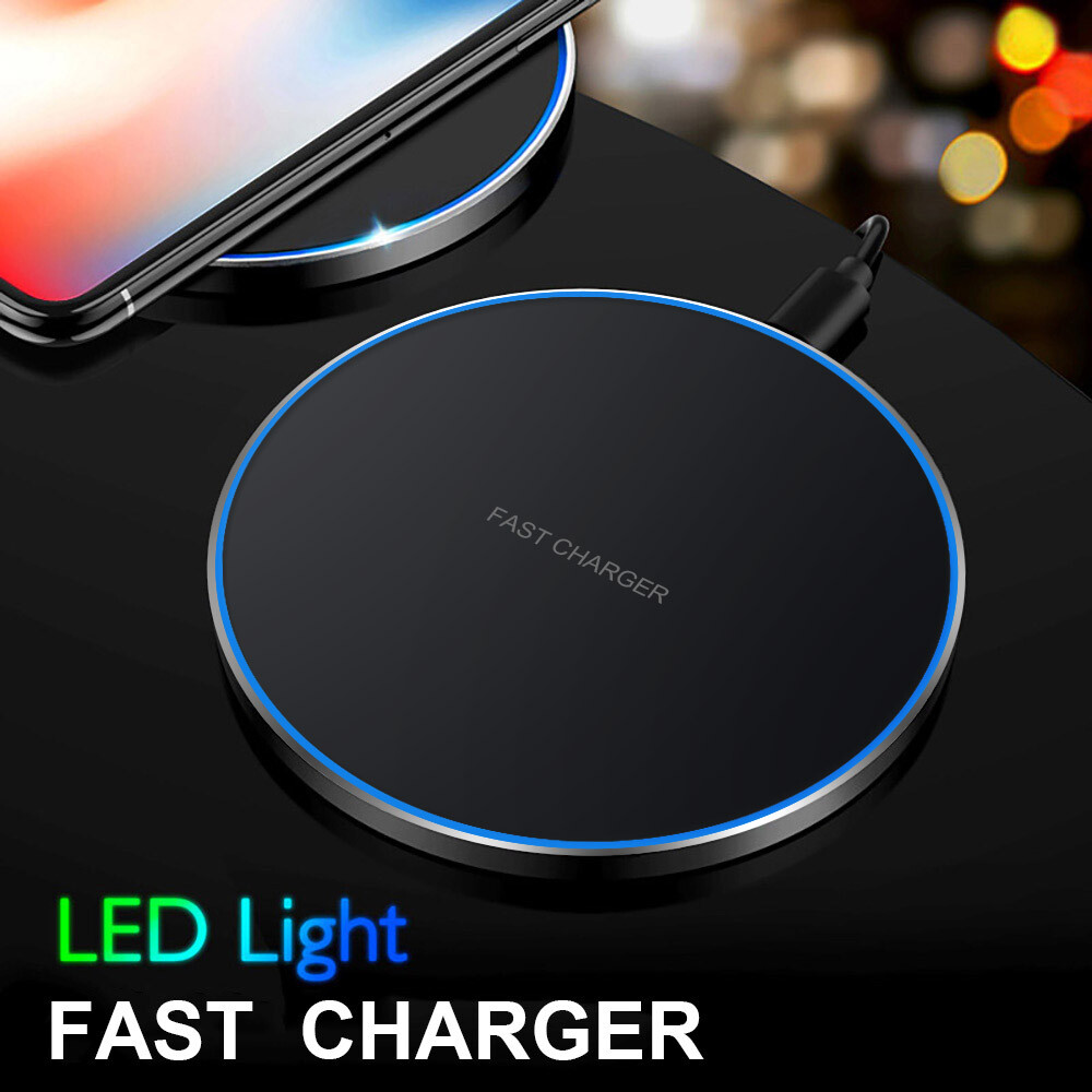 Wireless Fast Charger Charging Pad Dock for Samsung iPhone Android Cell Phone