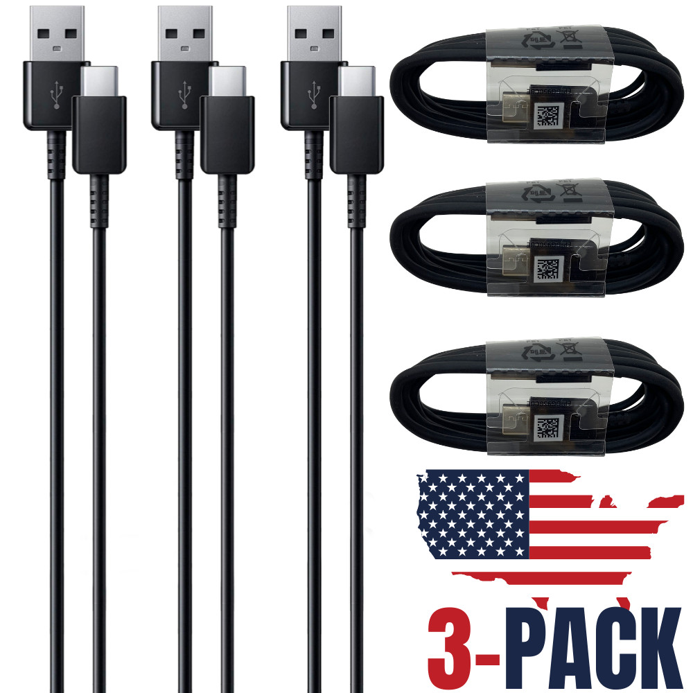 3 Pack USB Type C Fast Charger Cable 4ft For Samsung Galaxy Note 20 S20 Ultra 5G