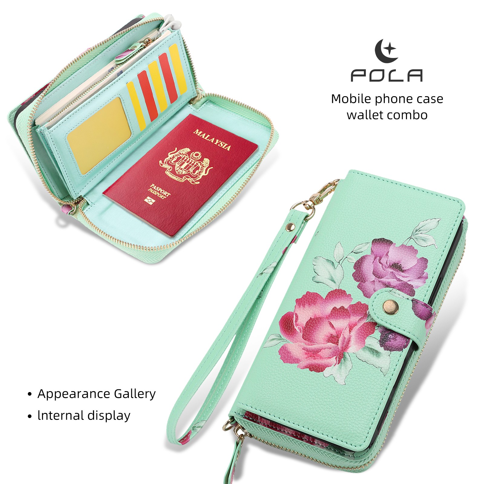 For Google Pixel 10 Pro XL 9 8 Zipper Wallet Magnetic Crossbody Card Purse Case