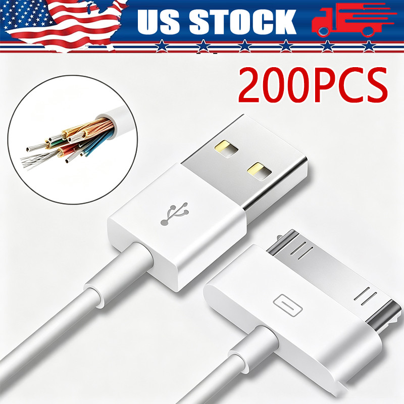3FT 30 pin USB Charging Data Cable Cord for iPad 1/2/3 iPod Nano 1-6 LOT