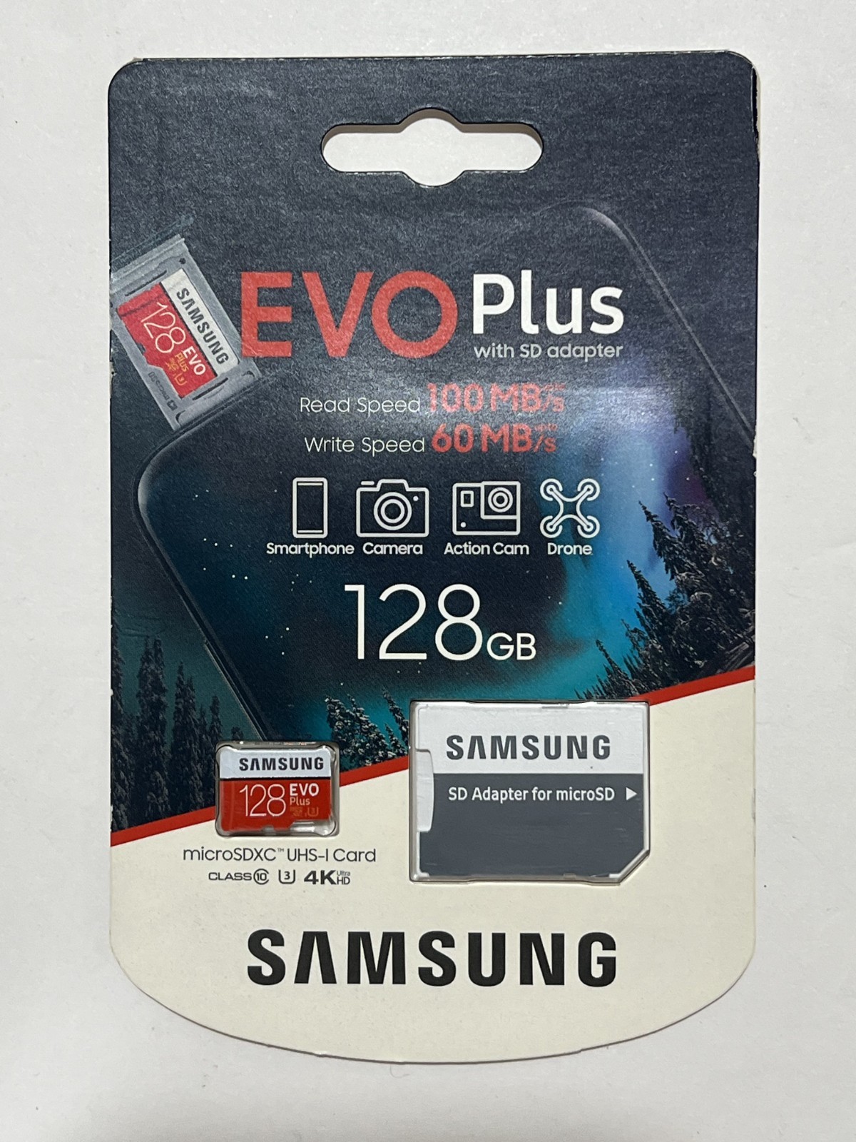 New Samsung EVO Plus 128GB microSDXC UHS-I Memory Card MB-MC128HA/AM