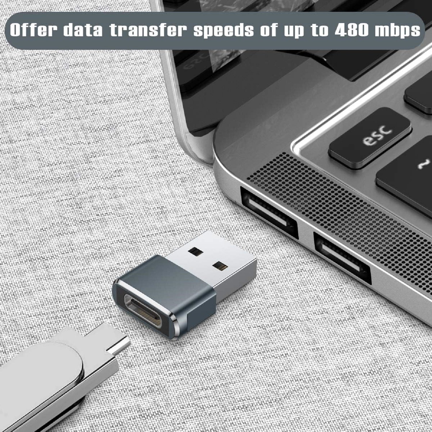500PCS USB C3.1 Type C Female to USB3.0 Type A Male Port Converter Adapter Lot