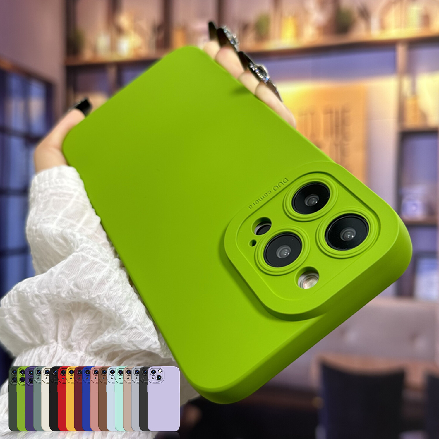 For iPhone SE 2022/20 3rd/2 8 76 Plus Liquid Silicone Shockproof Slim Phone Case