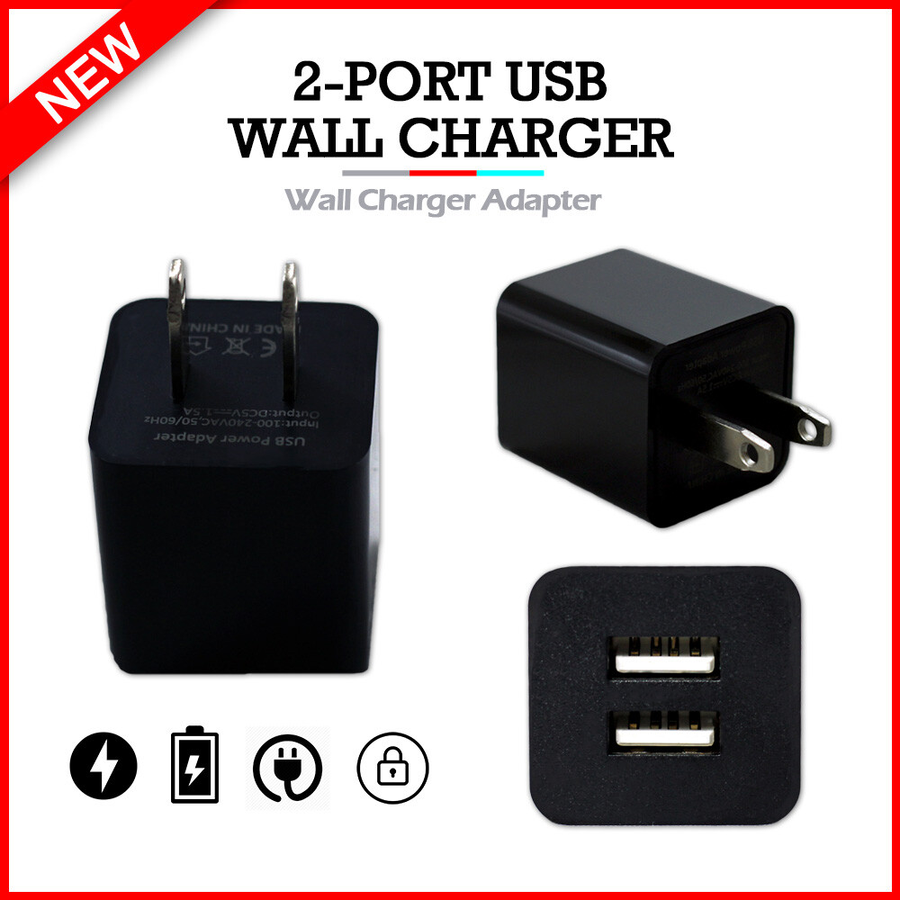B2G1 Free USB DUAL Wall Charger Fast 2 Port Cube for iPhone 13 /Mini/Pro/Pro Max