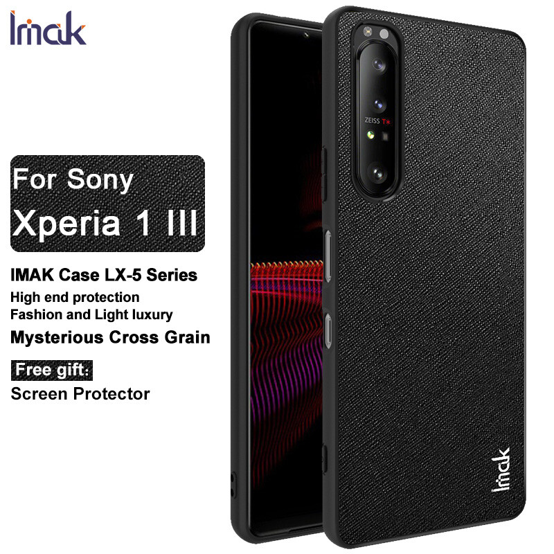 For Sony Xperia 1 III / 5 III / 10 III Texture Hard Case + Free Screen Protector