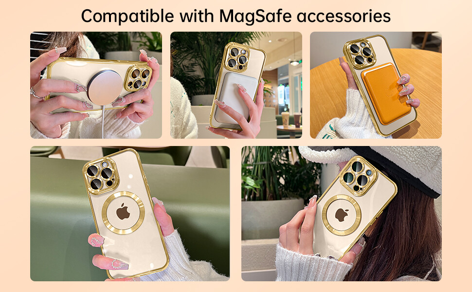 For Apple iPhone 15 14 13 12 11 Pro Max Case Mag Safe Magnetic Camera Lens Cover
