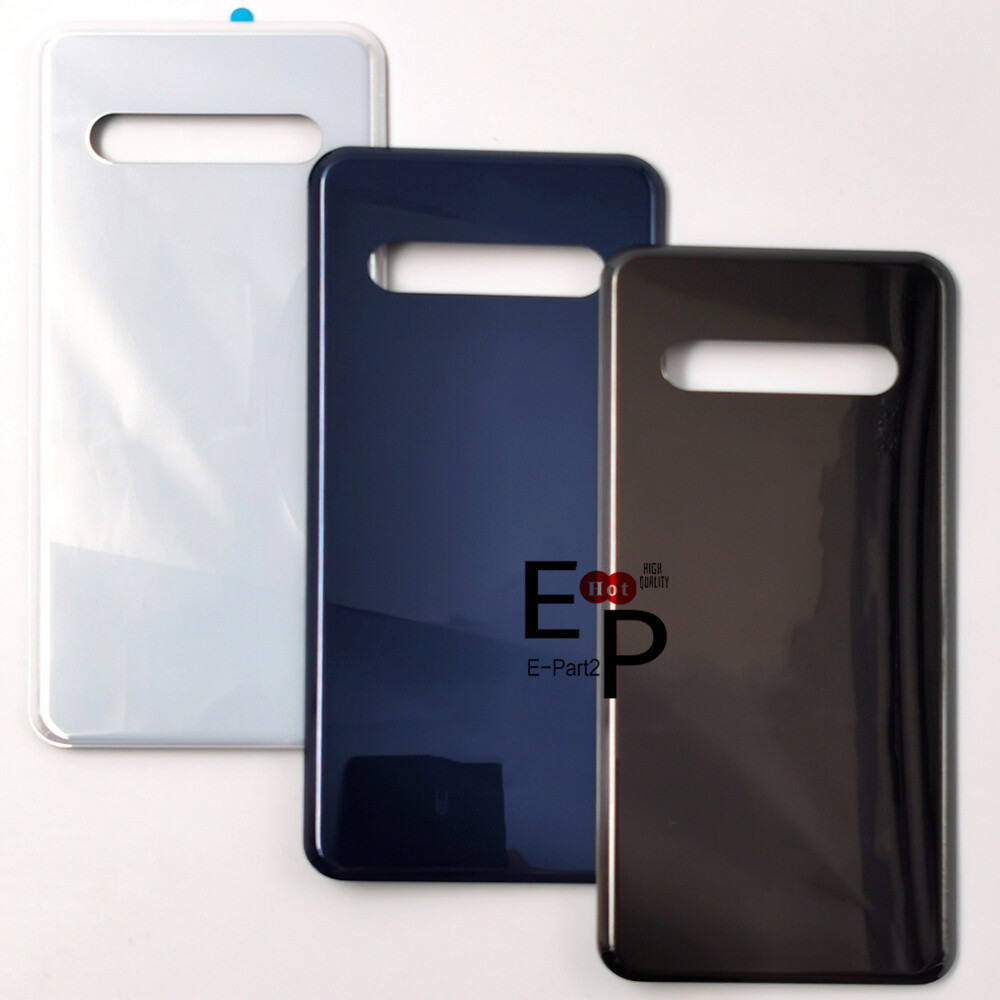 Battery Rear Door Glass Cover With Camera Lens Part For LG V60 ThinQ With Logo