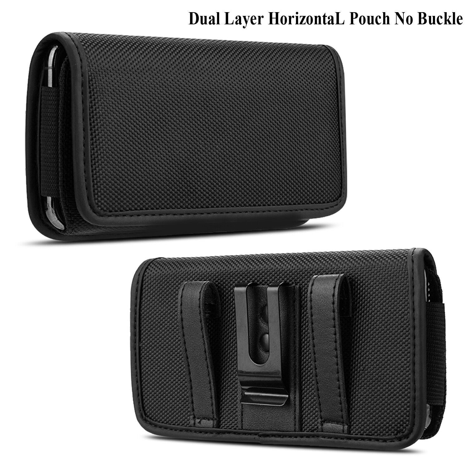 For Samsung A17 A16 A15 A26 A35 Canvas Nylon Pouch Holster Case With Belt Clip