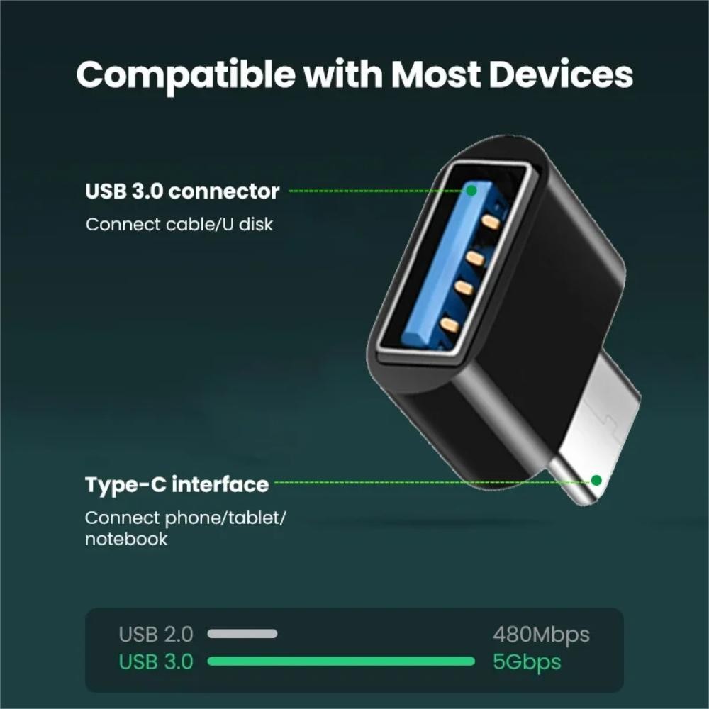 4 Pack USB-C 3.1 Male to USB A Female Adapter Converter OTG Type C Android Phone
