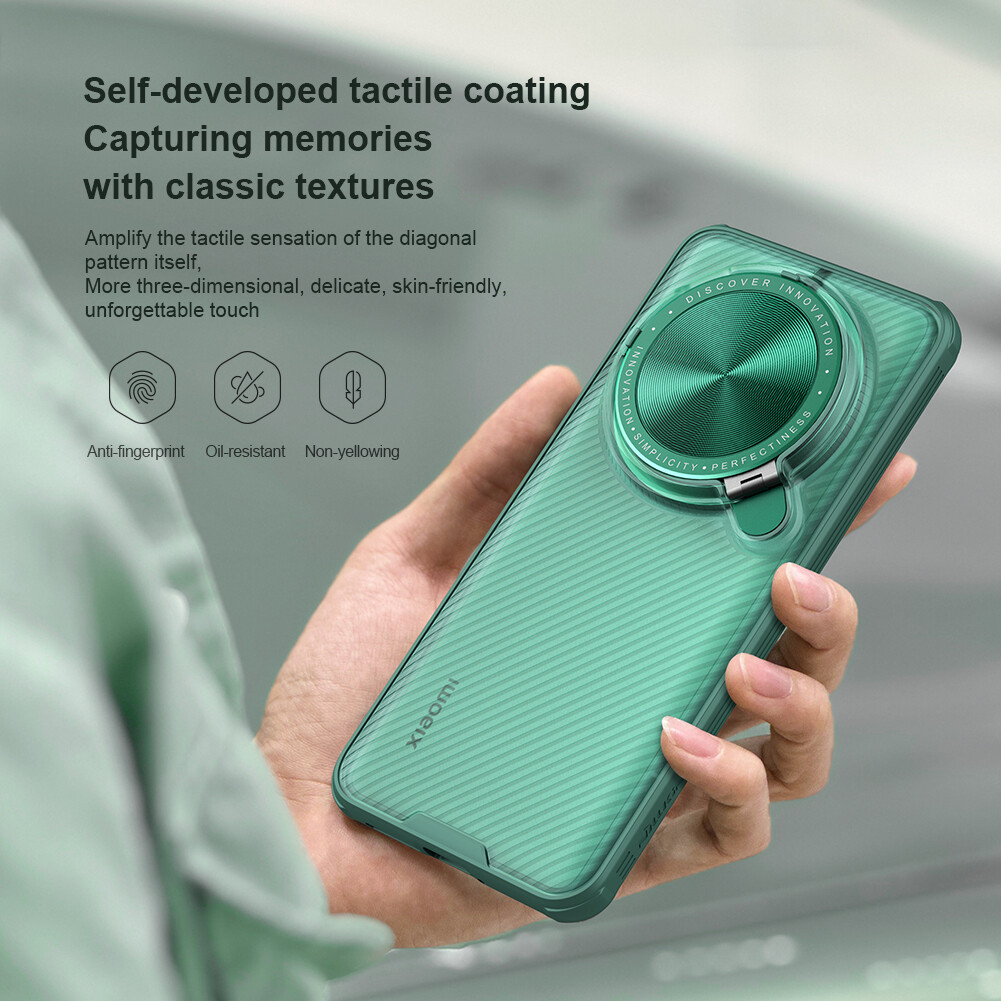 Nillkin Clear Camera lens Stand shockproof TPU+PC Back case For Xiaomi 14 Ultra