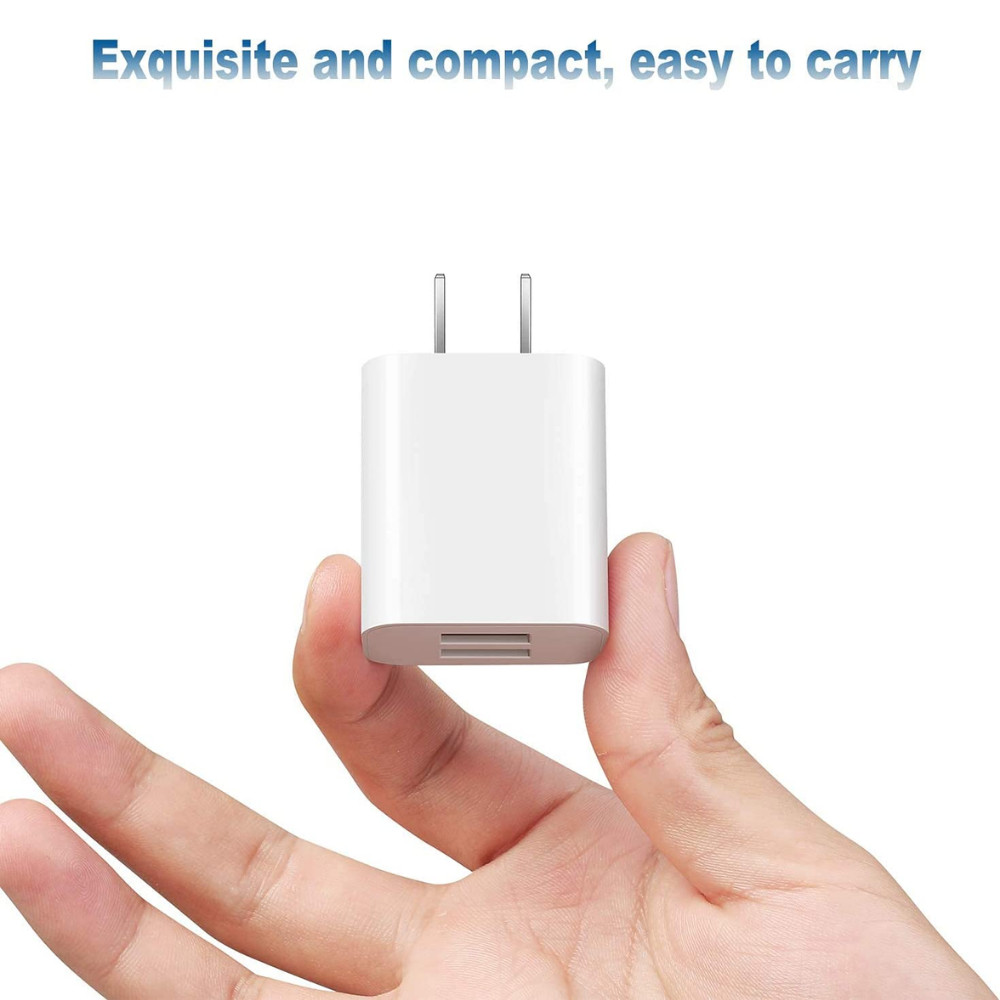 5V 2A Double USB A Wall Adapter AC to DC 10W Charger Cube For iPhone Samsung Lot