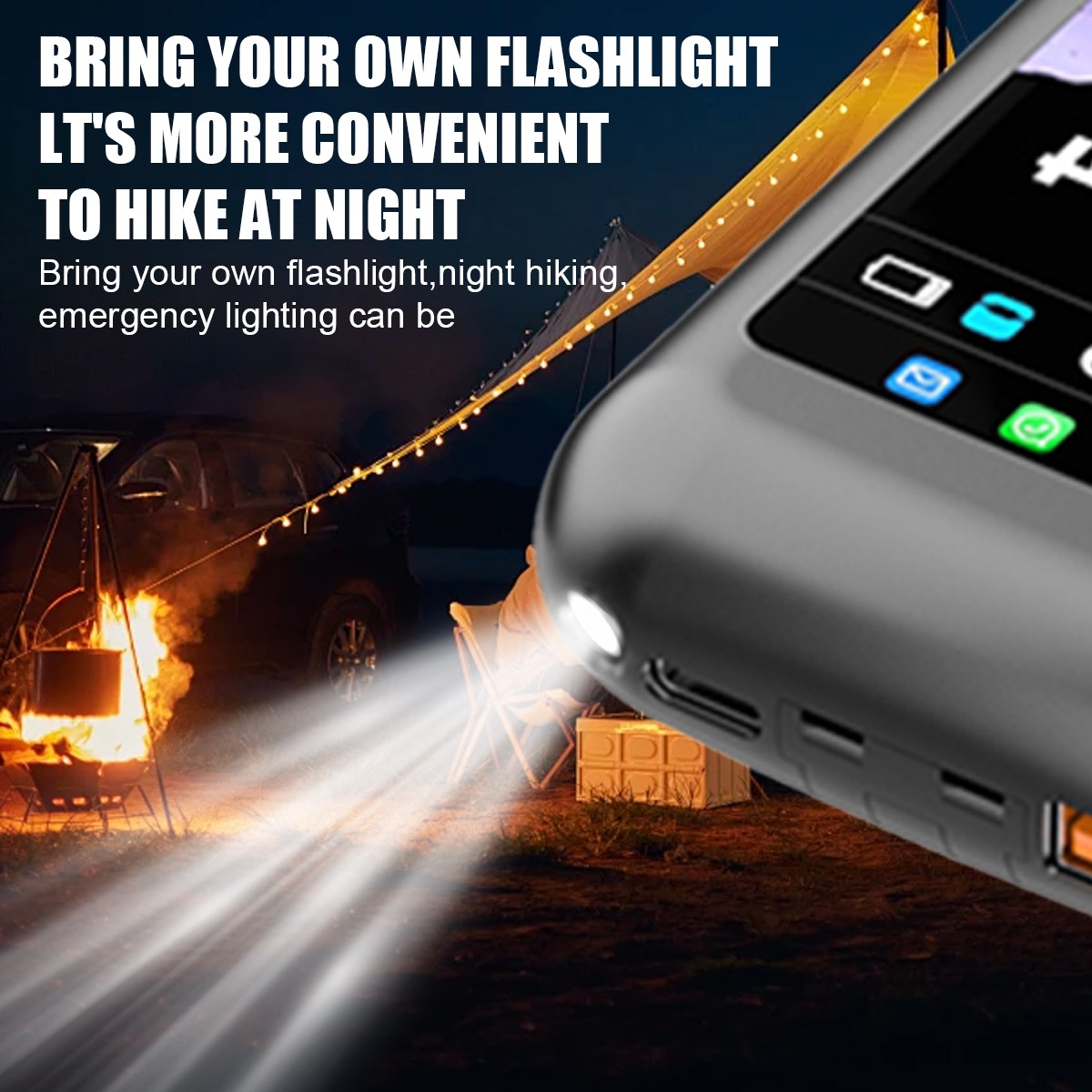 2.01″ Touch Screen Bluetooth 5.4 Earbuds 5000mAh Power Bank ANC w/ APP Support .